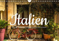 Italien – Romantische Städte und endlose Küsten. (Wandkalender 2024 DIN A4 quer), CALVENDO Monatskalender von Monkey,  Happy