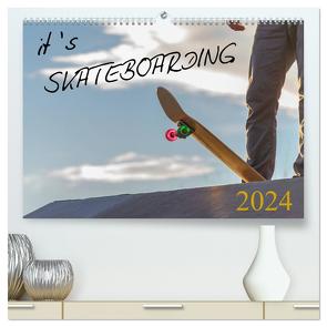 it’s SKATEBOARDING (hochwertiger Premium Wandkalender 2024 DIN A2 quer), Kunstdruck in Hochglanz von Wenk,  Michael