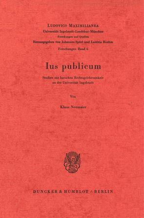 Ius publicum. von Neumaier,  Klaus