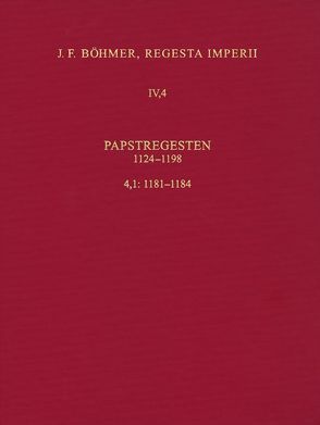 J.F. Böhmer, Regesta Imperii von Baaken,  Karin, Schmidt,  Ulrich