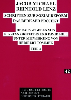 Jacob Michael Reinhold Lenz – Schriften zur Sozialreform von Griffiths,  Elystan, Hill,  David