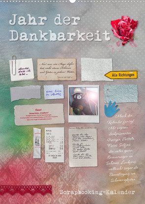 Jahr der Dankbarkeit – Scrapbooking-Kalender (Wandkalender 2022 DIN A2 hoch) von Gruch,  Ulrike