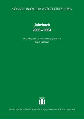 Jahrbuch 2003–2004 von Schlegel,  Ernst