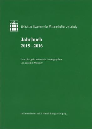 Jahrbuch 2015–2016 von Mössner,  Joachim