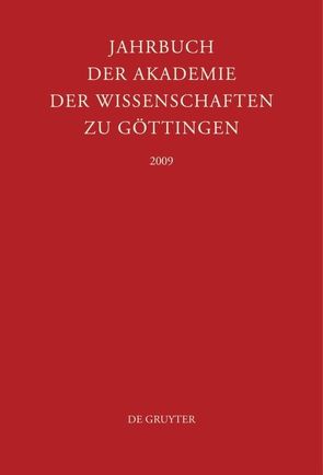 Jahrbuch der Göttinger Akademie der Wissenschaften / 2009 von Akademie der Wissenschaften