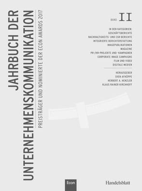 Jahrbuch der Unternehmenskommunikation 2017 von Afhüppe,  Jens, Henzler,  Herbert, Kirchhoff,  Klaus Rainer