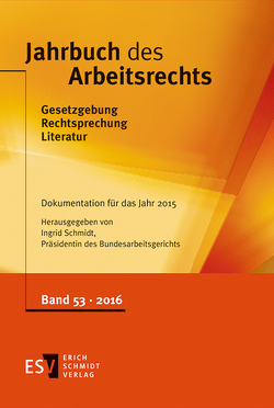 Jahrbuch des Arbeitsrechts von Schmidt,  Ingrid