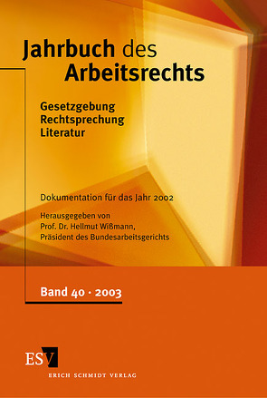 Jahrbuch des Arbeitsrechts von Wißmann,  Hellmut