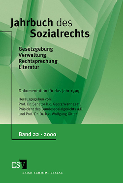 Jahrbuch des Sozialrechts / Jahrbuch des Sozialrechts, Band 22 von Gitter,  Wolfgang, Wannagat,  Georg