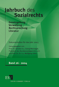 Jahrbuch des Sozialrechts / Jahrbuch des Sozialrechts, Band 26 von Gitter,  Wolfgang, Wannagat,  Georg