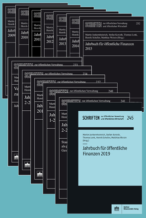 Jahrbuch für öffentliche Finanzen 2009-2019 von Junkernheinrich,  Martin, Korioth,  Stefan, Lenk,  Thomas, Scheller,  Henrik, Woisin,  Matthias
