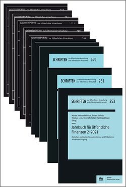 Jahrbuch für öffentliche Finanzen 2009–2021 von Junkernheinrich,  Martin, Korioth,  Stefan, Lenk,  Thomas, Scheller,  Henrik, Tscheulin,  Dieter K., Woisin,  Matthias