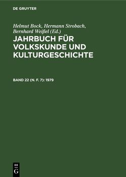 Jahrbuch für Volkskunde und Kulturgeschichte / 1979
