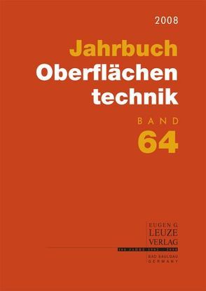 Jahrbuch Oberflächentechnik 2008 von Suchentrunk,  Richard