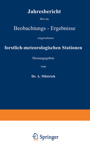 Jahresbericht über die Beobachtungs-Ergebnisse von Müttrich,  A.