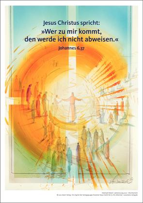 Jahreslosung Münch 2022, Kunstdruck A4 von Münch,  Eberhard