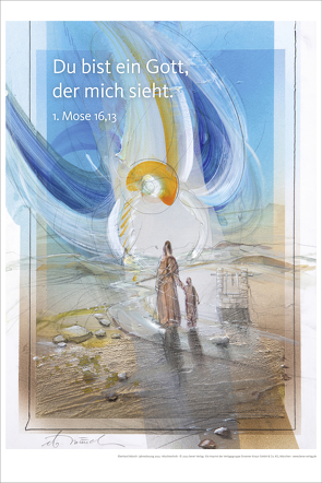 Jahreslosung Münch 2023, Kunstdruck 40 x 60 cm von Münch,  Eberhard