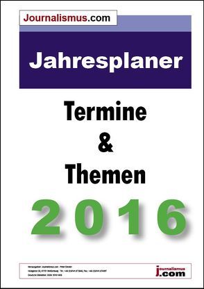 Jahresplaner 2016 – Die Terminvorschau 2016 von Brück,  Jürgen, Diesler,  Peter, Lindl,  Michaela