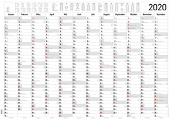 Jahresplaner XL 2020 – Wandkalender – Plakatkalender (99 x 69) – Ferienübersicht – Arbeitstagezählung von ALPHA EDITION