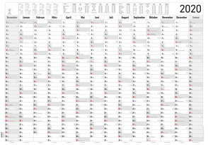 Jahresplaner XXL – 14 Monate 2020 – Wandkalender – Plakatkalender (121 x 77) – Jahresübersicht – Ferienübersicht – Arbeitstagezählung von ALPHA EDITION