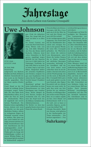 Jahrestage 4 von Johnson,  Uwe