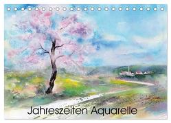Jahreszeiten Aquarelle (Tischkalender 2024 DIN A5 quer), CALVENDO Monatskalender von Krause,  Jitka