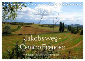 Jakobsweg – Camino Frances (Tischkalender 2024 DIN A5 quer), CALVENDO Monatskalender von Luef,  Alexandra