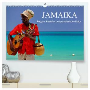 JAMAIKA Reggae, Rastafari und paradiesische Natur. (hochwertiger Premium Wandkalender 2024 DIN A2 quer), Kunstdruck in Hochglanz von M.Polok,  M.Polok