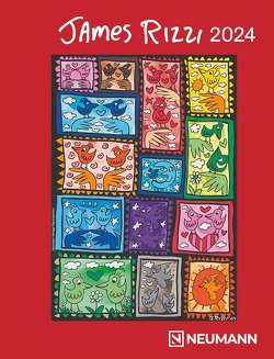 James Rizzi 2024 – Diary – Buchkalender – Taschenkalender – Kunstkalender – 16,5×21,6 von Rizzi,  James