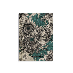 matabooks – Jana Notizbuch A5 „Chrysanthemum“ (blanko, farbig) von Kirilova,  Katerina