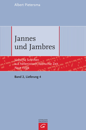 Jannes und Jambres von Pietersma,  Albert
