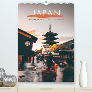 Japan – Moderne trifft auf Tradition. (hochwertiger Premium Wandkalender 2024 DIN A2 hoch), Kunstdruck in Hochglanz von Monkey,  Happy