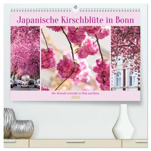 Japanische Kirschblüte in Bonn (hochwertiger Premium Wandkalender 2024 DIN A2 quer), Kunstdruck in Hochglanz von Balzer,  Tatjana
