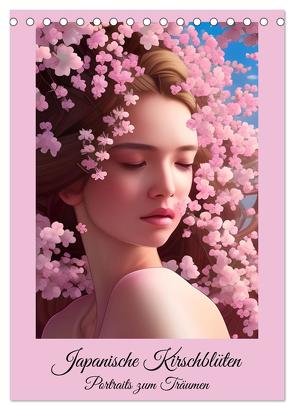 Japanische Kirschblüten – Portraits zum Träumen (Tischkalender 2024 DIN A5 hoch), CALVENDO Monatskalender von Bönner,  Marion
