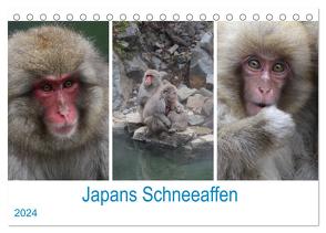 Japans Schneeaffen (Tischkalender 2024 DIN A5 quer), CALVENDO Monatskalender von Reeh,  Reeh