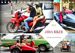 JAWA BIKER – Ein Motorrad der CSSR in Kuba (Tischkalender 2024 DIN A5 quer), CALVENDO Monatskalender von von Loewis of Menar,  Henning