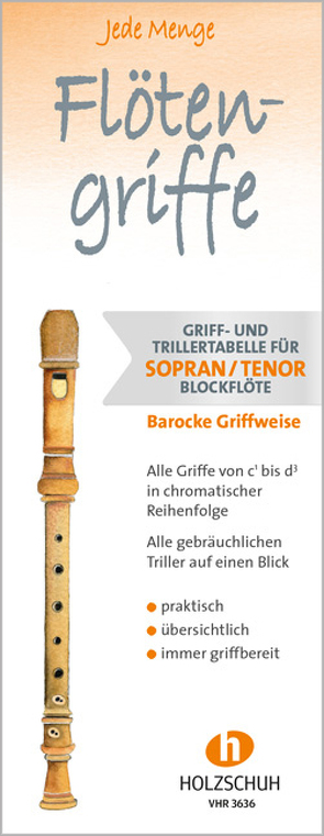 Jede Menge Flötengriffe – Sopran/Tenor (Barocke Griffweise) von Ertl,  Barbara