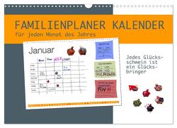 Jedes Glücksschwein ist ein Glücksbringer – Familienplaner (Wandkalender 2024 DIN A3 quer), CALVENDO Monatskalender von Piepenbrinck/steckandose.com,  DMR/Love