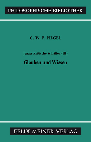 Jenaer Kritische Schriften III von Brockard,  Hans, Buchner,  Hartmut, Hegel,  Georg Wilhelm Friedrich