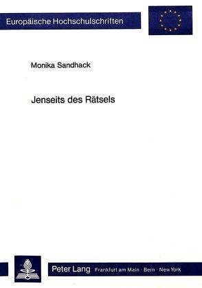 Jenseits des Rätsels von Sandhack,  Monika
