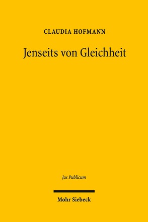 Jenseits von Gleichheit von Hofmann,  Claudia