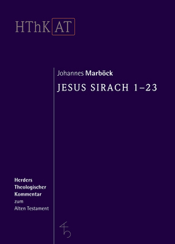 Jesus Sirach 1-23 von Marböck,  Johannes