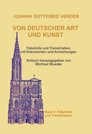 Johann Gottfried Herder: VON DEUTSCHER ART UND KUNST von Herder,  Johann Gottfried, Woesler,  Winfried