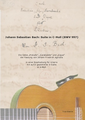 Johann Sebastian Bach: Suite in C-Moll (BWV 997) von Braemer,  Torge