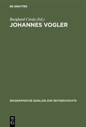 Johannes Vogler von Ciesla,  Burghard