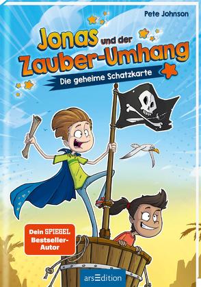 Jonas und der Zauber-Umhang – Die geheime Schatzkarte (Jonas und der Zauber-Umhang 2) von Bláha,  Marek, Johnson,  Pete, Kuhlmeier,  Antje