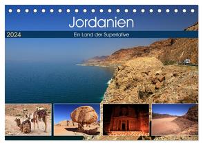 Jordanien – Ein Land der Superlative (Tischkalender 2024 DIN A5 quer), CALVENDO Monatskalender von Herzog,  Michael