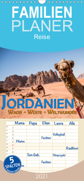 Jordanien – Wadis – Wüste – Weltwunder – Familienplaner hoch (Wandkalender 2021 , 21 cm x 45 cm, hoch) von Pohl,  Gerald