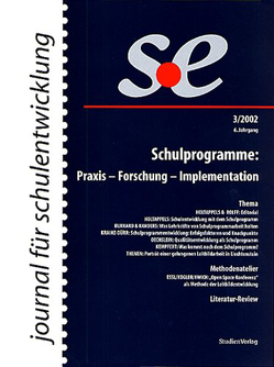 journal für schulentwicklung 3/2002 von journal für schulentwicklung