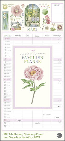 Judith Glover: Familienplaner Kalender 2020 von Glover,  Judith, Heye
